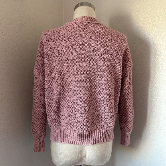 Madewell Austen Sweater In Pink Color Sz S - Picture 8 of 9